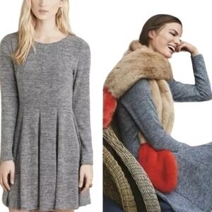 NWT Anthropologie Dolan Left Coast Women's Small Gray Heather Piper Flare Dress